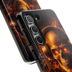 Flaming Skull Tough Phone Case | Guitar & Rock Lover Design product image 85