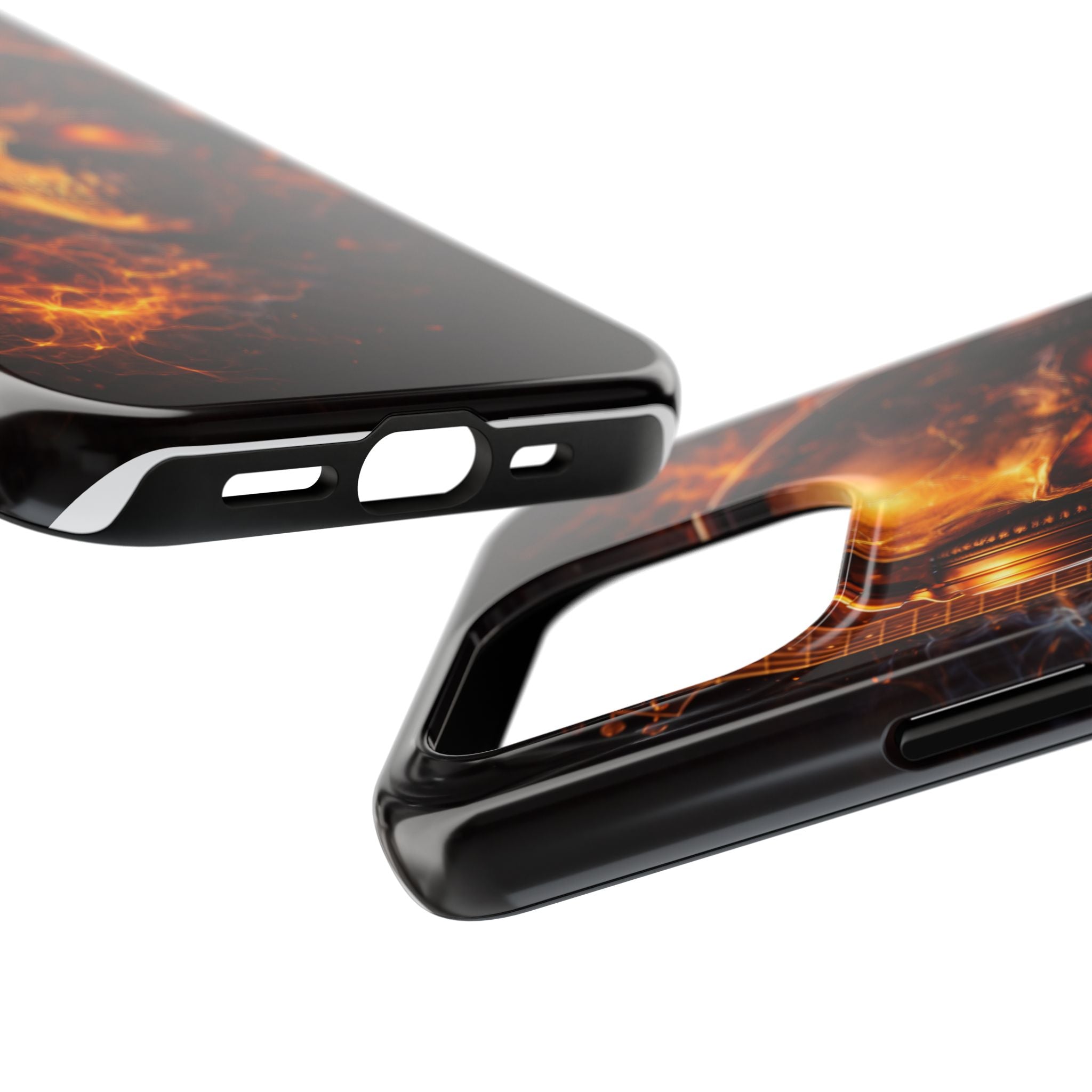 Flaming Skull Tough Phone Case | Guitar & Rock Lover Design product image 74