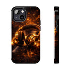 Gold Headphones Tough Phone Case | Music Lover Protective Case product image 9