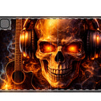 Flaming Skull iPad Folio Case | Dead Loud Protection detail crop 1